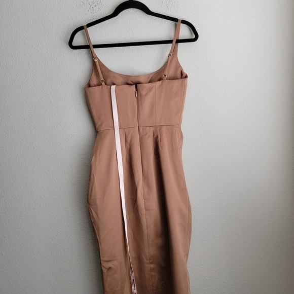 House of CB Bianca Mocha Satin Corset Dress size S NWT - Picture 8 of 11
